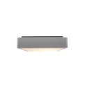 Deko-Light Luminaria de techo QUADRATA, II cuadrado IP65, gris, blanco
