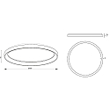 Luminaria de pared y techo MEROPE 60 IP20, blanco