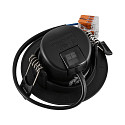 Deko-Light recessed spotlight SURTUR TILT 68 DTW swivelling, Dim-To-Warm IP20/IP44, black dimmable