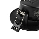 Deko-Light recessed spotlight SURTUR TILT 68 DTW swivelling, Dim-To-Warm IP20/IP44, black dimmable