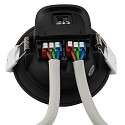 Deko-Light downlight ACRUX PRO 190 rigid, CCT Switch, UGR < 19, multipower IP20/ IP54, glossy, black dimmable