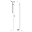 Deko-Light Luminaria trif�sica LINEAR 100 II r�gido, constante de voltaje, con adaptador IP20, mate, lechoso, plata 