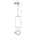 Deko-Light Luminaria colgante de 1 fase LUCEA DTW Dim-To-Warm IP20, negro intenso regulable