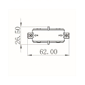 Conector longitudinal monof�sico D ONE, blanco