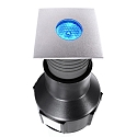 Luminaria empotrable en suelo EASY SQUARE II RGB IP67, gris plateado