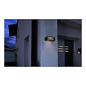 Deko-Light Luminaria de pared para exteriores RILONGO BLEND Arriba-Abajo, angular, con portal�mpara E27 IP54, gris grafito