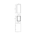  Luminaria de pared ARCTURUS I Arriba-Abajo, lang, ajustable IP54, plomo oscuro 