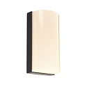 Luminaria de pared para exteriores GRUMIUM redondo IP54, plomo oscuro, satinado, blanco