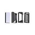 Deko-Light Luminaria de pared para exteriores GRUMIUM redondo IP54, plomo oscuro, satinado, blanco