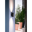Foco para fachadas ACHERNAR UP & DOWN de 2 llamas, cil�ndrico, con portal�mpara GU10 IP65, antracita