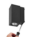 Deko-Light Foco para fachadas SHORELINE PRO LED SQUARE 70 DOWN de 1 llama, angular, CCT Switch IP65, plomo oscuro regulable