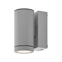 Deko-Light Foco para fachadas SHORELINE PRO GU10 ROUND de 1 llama, cil�ndrico, con portal�mpara GU10 IP65, gris claro