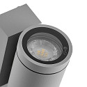 Deko-Light Foco para fachadas SHORELINE PRO GU10 ROUND UP&DOWN de 2 llamas, cil�ndrico, con portal�mpara GU10 IP65, gris claro