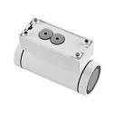 Deko-Light Foco para fachadas SHORELINE PRO GU10 ROUND UP&DOWN de 2 llamas, cil�ndrico, con portal�mpara GU10 IP65, blanco