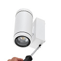 Deko-Light Foco para fachadas SHORELINE PRO GU10 ROUND UP&DOWN de 2 llamas, cil�ndrico, con portal�mpara GU10 IP65, blanco