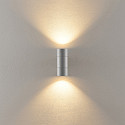 Deko-Light Foco para fachadas ACHERNAR UP & DOWN de 2 llamas, cil�ndrico, con portal�mpara GU10 IP65, gris claro
