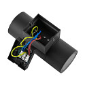 Deko-Light Foco para fachadas ACHERNAR UP & DOWN de 2 llamas, cil�ndrico, con portal�mpara GU10 IP65, plomo oscuro