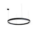 Luminaria colgante LAUTARO 1200/60 DOWN OPAL P4 IP20, negro regulable