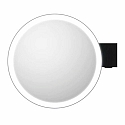 Decor Walther Espejo con iluminaci�n VISION R Espejo con 5 aumentos IP44, negro mate 