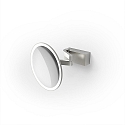 Espejo con iluminaci�n VISION R Espejo con 5 aumentos IP44, acero mate 