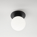Decor Walther Luminaria de techo GLOBE 20 E27 IP44, negro mate 