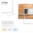 Elobra Luminaria de techo PANAMA L de 2 llamas, roble natural regulable