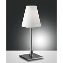 Luminaria de mesa LUCY BIG con interruptor E14 IP20, n�quel satinado, blanco