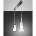 Luminaria colgante DIANA de 2 llamas, ajustable E27 IP20, cromo, n�quel satinado regulable