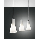 Luminaria colgante DIANA de 3 llamas, ajustable E27 IP20, cromo, n�quel satinado regulable