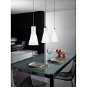 Fabas Luce Luminaria colgante DIANA de 3 llamas, ajustable E27 IP20, cromo, n�quel satinado regulable