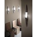 Fabas Luce VANITY Wall luminaire, E14, height: 70cm, glass white, chromed
