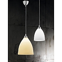 Fabas Luce PROVENZA Pendant luminaire, E27, � 20cm, chromed / glass, white