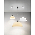 Fabas Luce Fabas Luce NICE Pendant luminaire, E27, � 36cm, chromed / glass, white