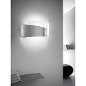 Fabas Luce Luminaria de pared SLANE angular, indirecta E27 IP20, n�quel satinado regulable