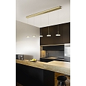 Fabas Luce pendant luminaire DUNK 5 flames IP20, brass dimmable