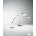 Luminaria de mesa HALE redondo, inclinable IP20, cromo, blanco regulable