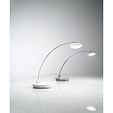 Luminaria de mesa HALE redondo, inclinable IP20, cromo, blanco regulable