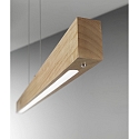 Fabas Luce Luminaria colgante BADIA regulable, ajustable IP20, roble, satinado regulable