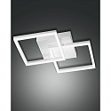 Luminaria de techo BARD peque�o, doble IP20, satinado, blanco regulable