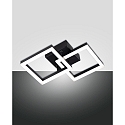 Luminaria de pared y techo BARD IP20, satinado, negro regulable