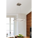 Fabas Luce Luminaria colgante BARD cuadrado, regulable IP20, dorado mate, satinado regulable