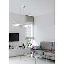 Fabas Luce Luminaria colgante BARD angular, lang IP20, satinado, blanco regulable