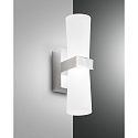 Luminaria de pared IGLESIAS Arriba-Abajo, indirecta IP44, cromo, blanco 