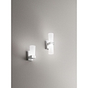 Fabas Luce Luminaria de pared IGLESIAS Arriba-Abajo, indirecta IP44, cromo, blanco 
