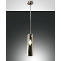 Pendant luminaire SINTESI, E27, 1x 60W, IP20, gray transparent
