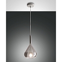 Luminaria colgante LILA de 1 llama E27 IP20, color humo, blanco regulable