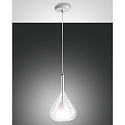 Luminaria colgante LILA de 1 llama E27 IP20, transparente, blanco regulable