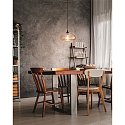 Luminaria colgante ELA ajustable E27 IP20, color �mbar, negro regulable