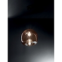 Fabas Luce Luminaria colgante MAIA ajustable E27 IP20, color �mbar, negro regulable