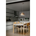 Fabas Luce Luminaria colgante CASALE de 1 llama, ajustable E27 IP20, caqui, blanco regulable